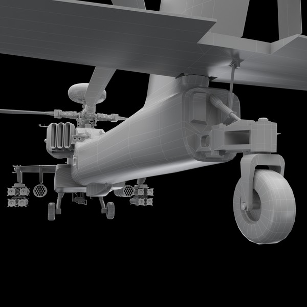 helicopter ah-64 apache 3d model - AH-64 Apache by Stubborn3D